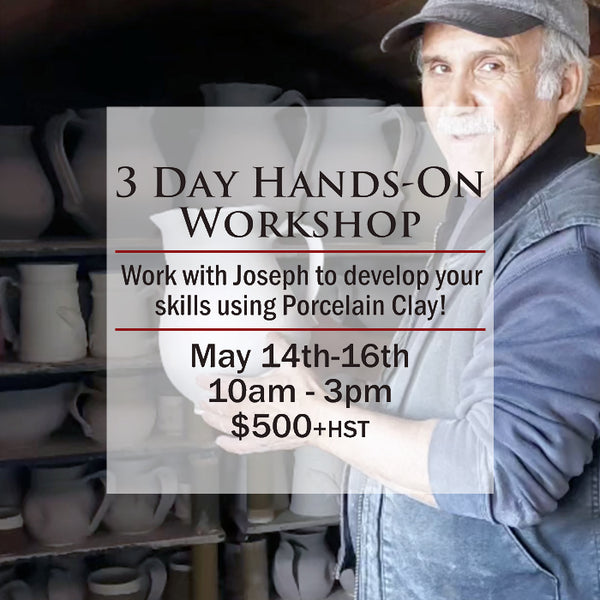 3-Day Hands-On Porcelain Workshop with Joseph Panacci, Starts May 14th, 15th and 16th