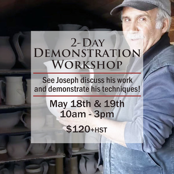 2-Day Demonstration Workshop by Joseph Panacci, Saturday May 18th and Sunday May 19th, Registration for Non-School Potters