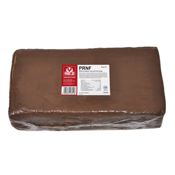 SIO-2® PRNF Black Sculpture Clay with High Grog, 27.6 lb